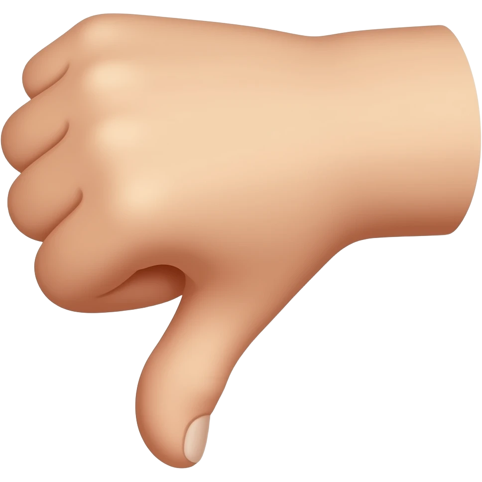 Thumbs down emoji