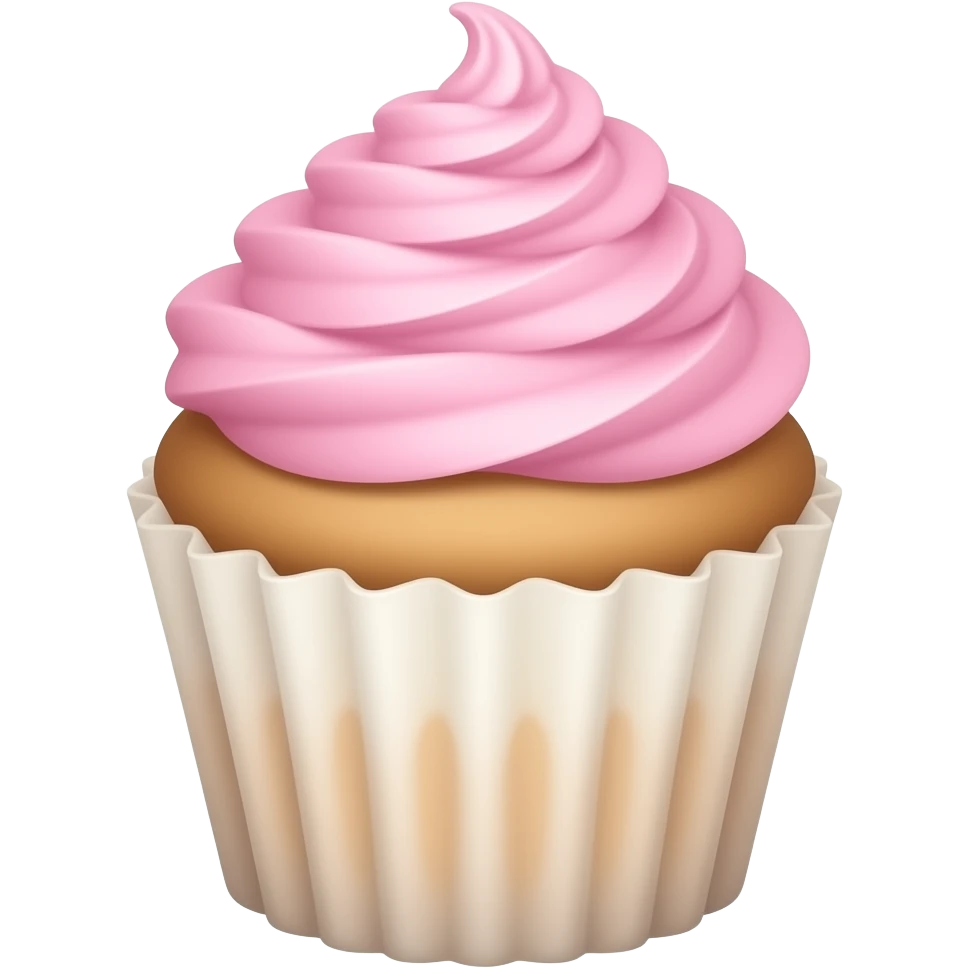 Cupcake with pink icing emoji