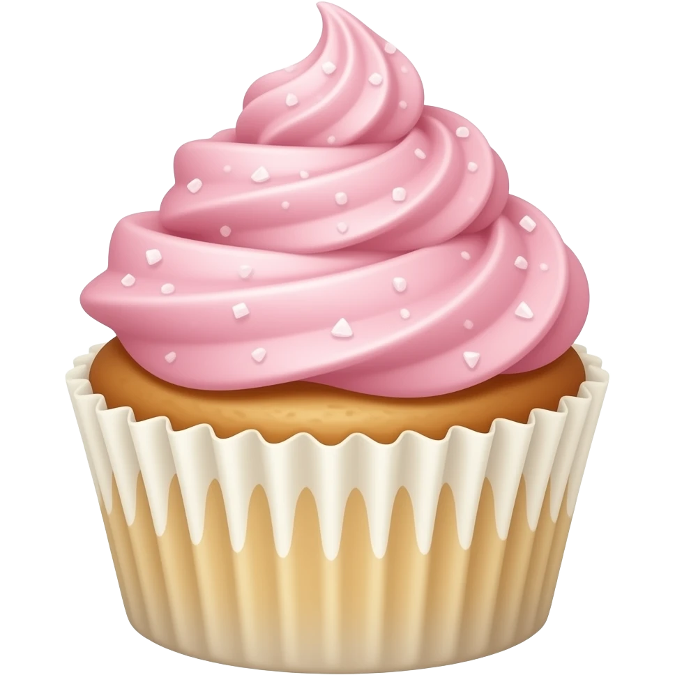 Cupcake with pink icing emoji