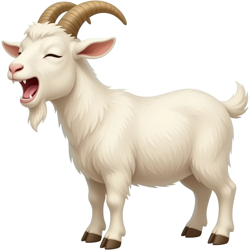 a friendly goat bleating emoji
