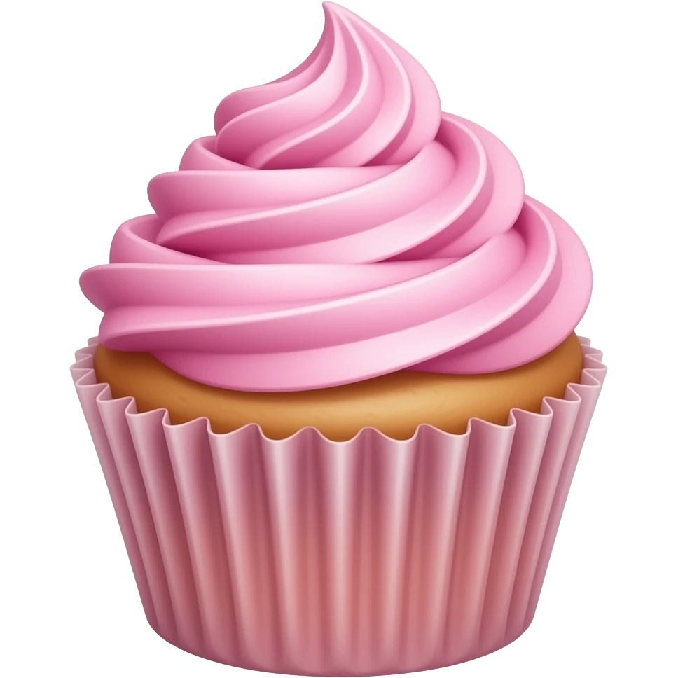 Cupcake with pink icing emoji