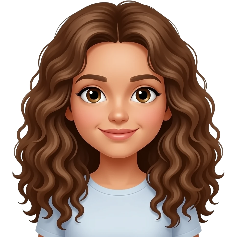 𝑳𝒊𝒈𝒉𝒕 𝒔𝒌𝒊𝒏 𝒈𝒊𝒓𝒍 𝒘𝒊𝒕𝒉 𝒍𝒐𝒏𝒈 𝒄𝒖𝒓𝒍𝒚 𝒉𝒂𝒊𝒓 emoji
