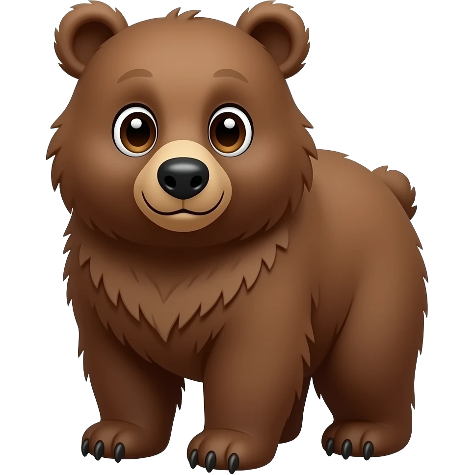 Bear with big eyes emoji