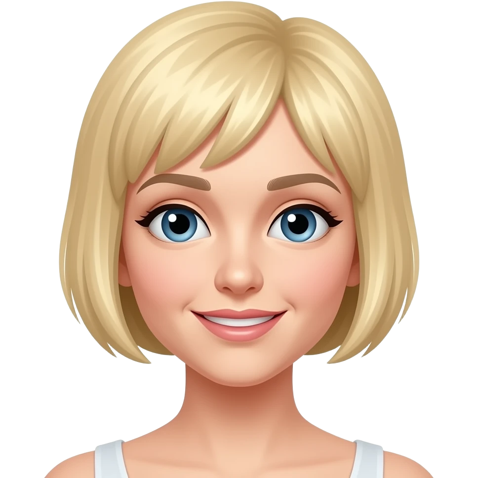 lady with very short blond hair emoji