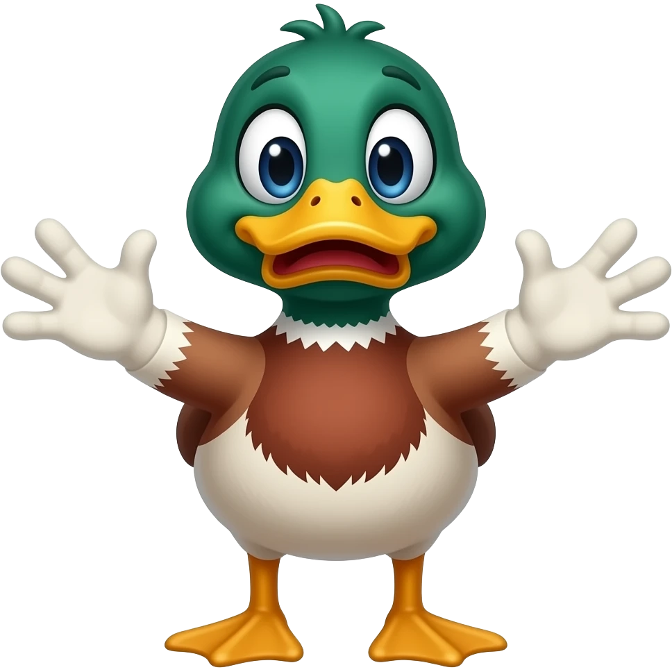 Really Scared duck emoji