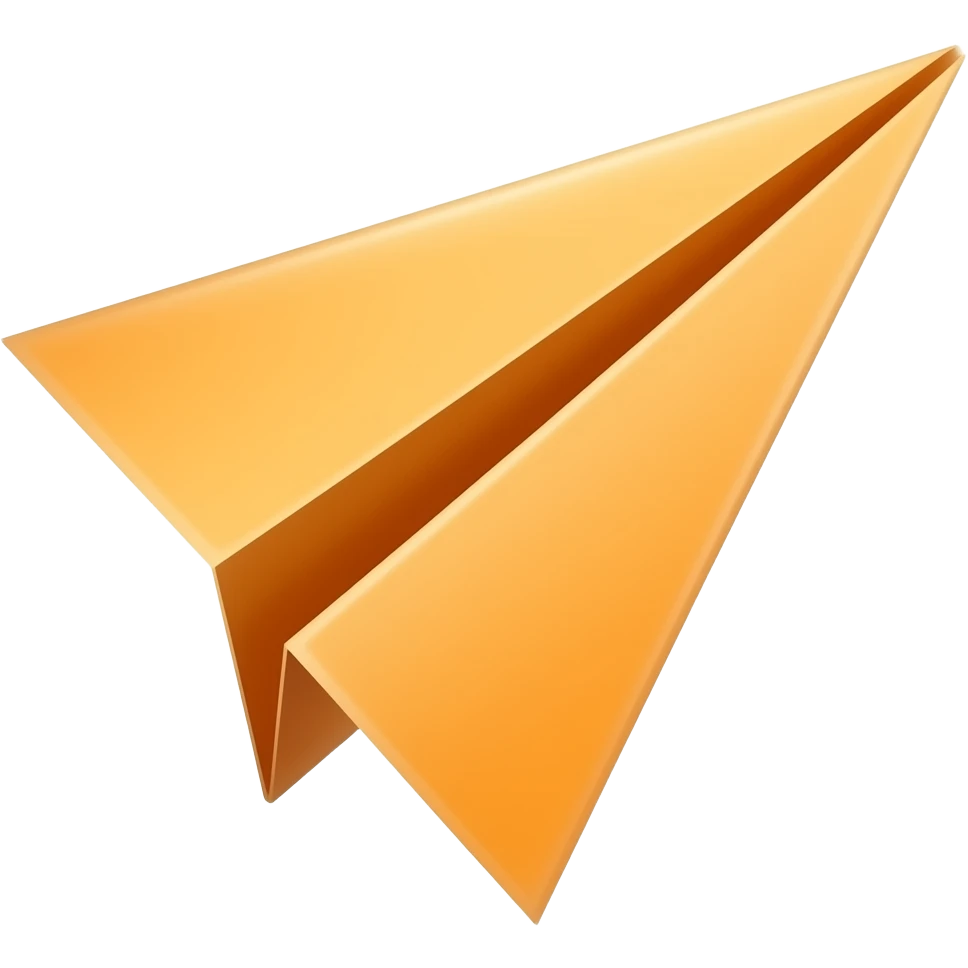 orange paper plane emoji