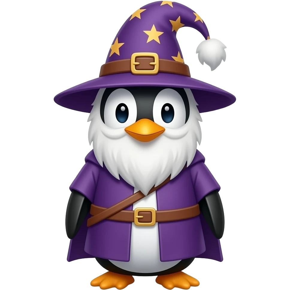 Penguin Wizard emoji