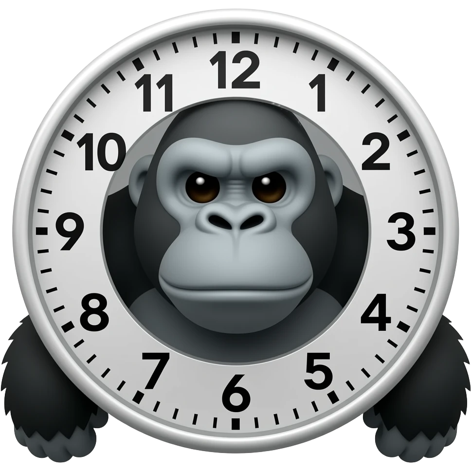 gorilla clock emoji