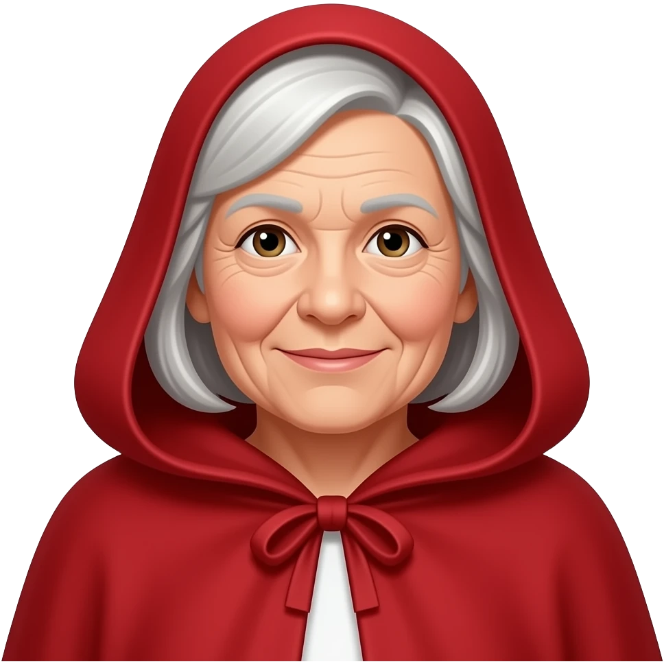 grandma red cape emoji