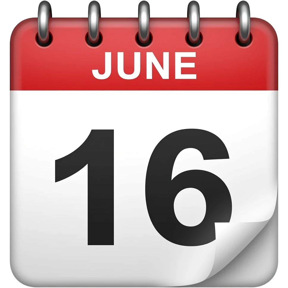 zrob mi emotke calendar z napisem czerwiec emoji