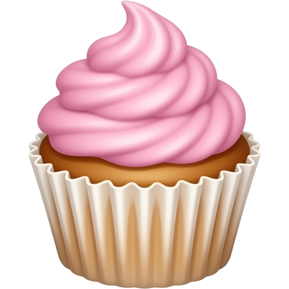 Cupcake with pink icing emoji