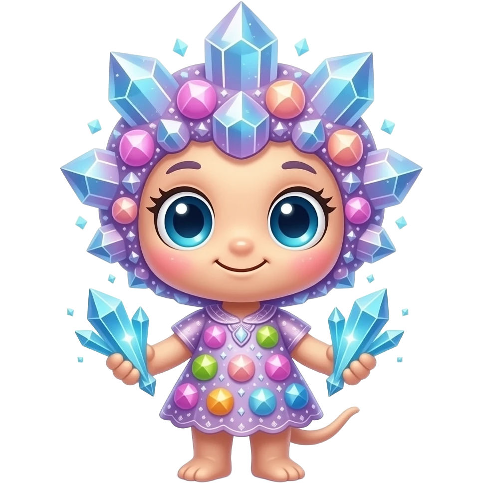 Full body magical mascot with a giant oversized head and tiny body ...