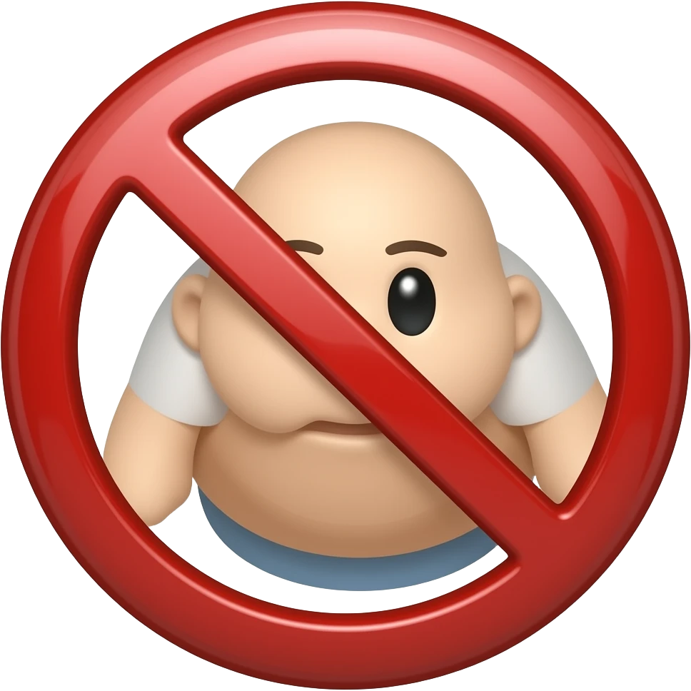 prohibido gordas emoji