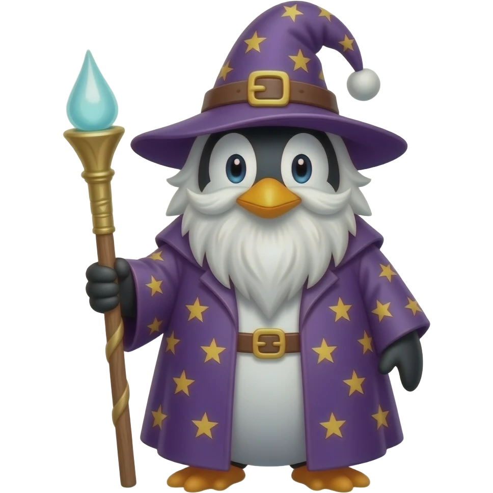 Penguin Wizard emoji