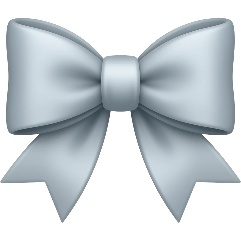 cute light gray bow emoji