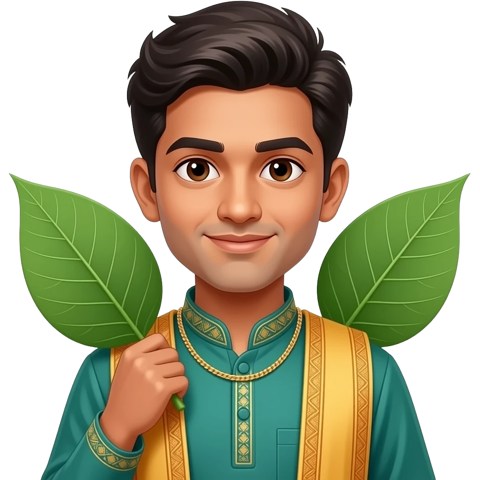 Vikram carrying 2 betals on his shoulders emoji
