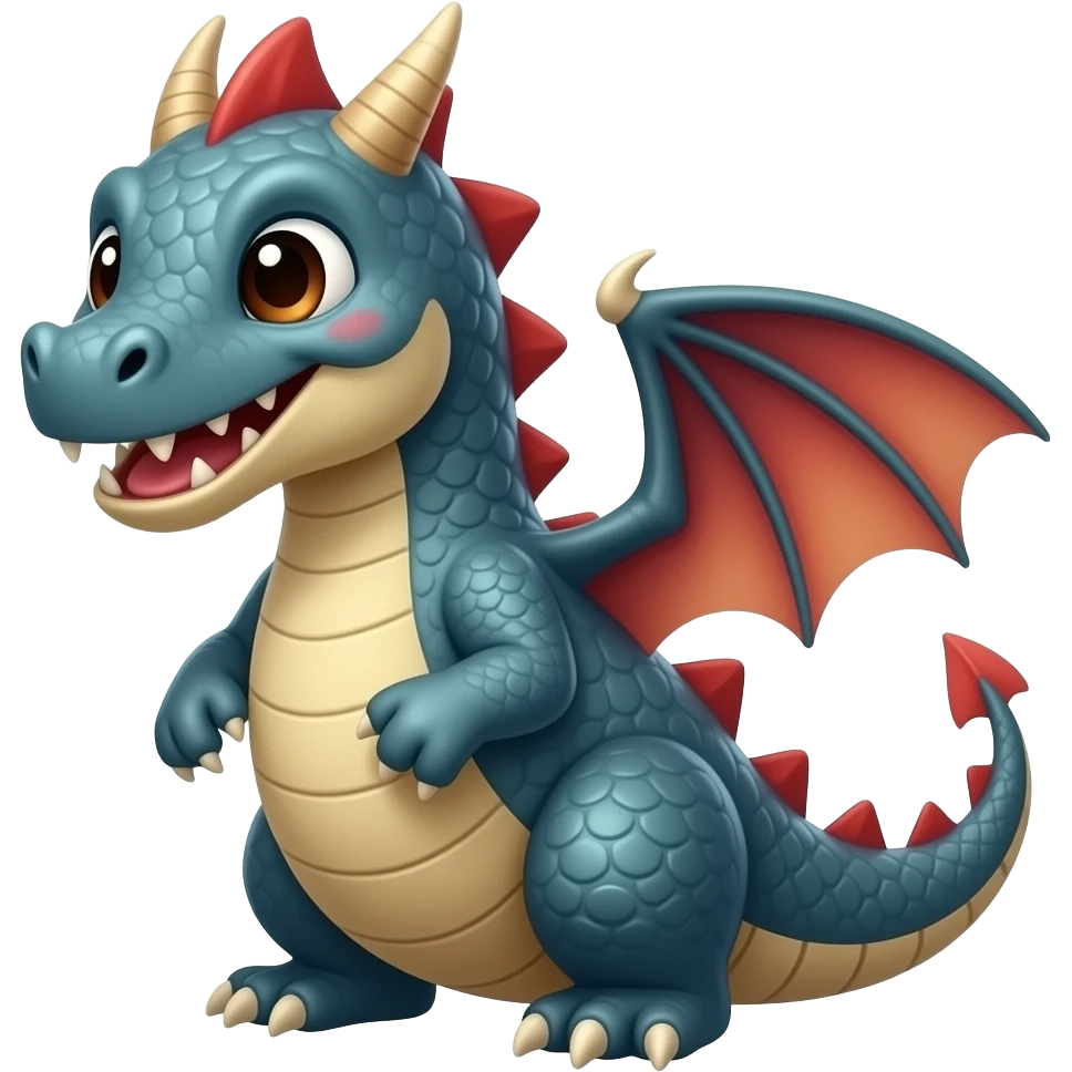 cute tooth less dragon emoji