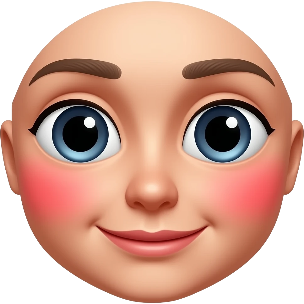 Completely red face blushing emoji