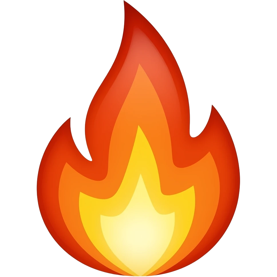 light red fire emoji