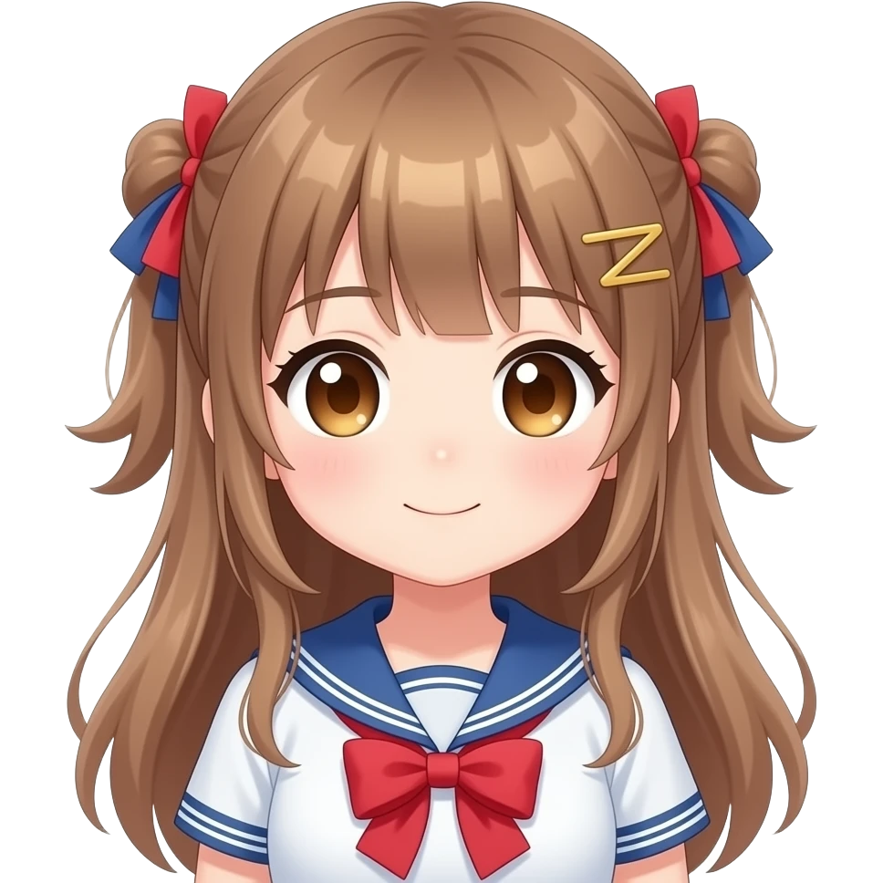 Cute anime girl emoji