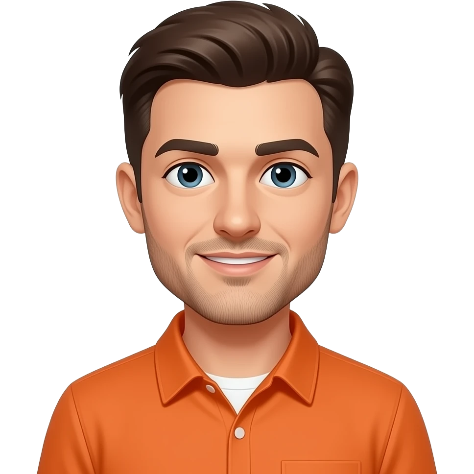 man in orange clothes emoji