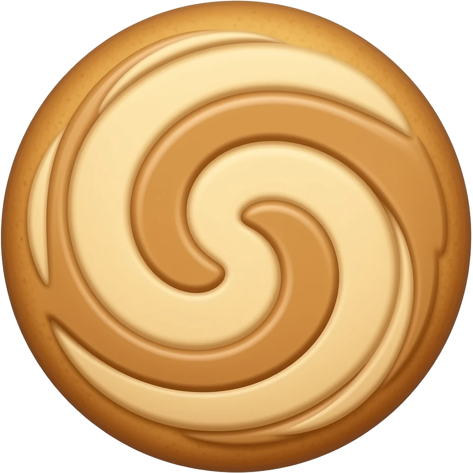 Peanut butter swirl cookie emoji