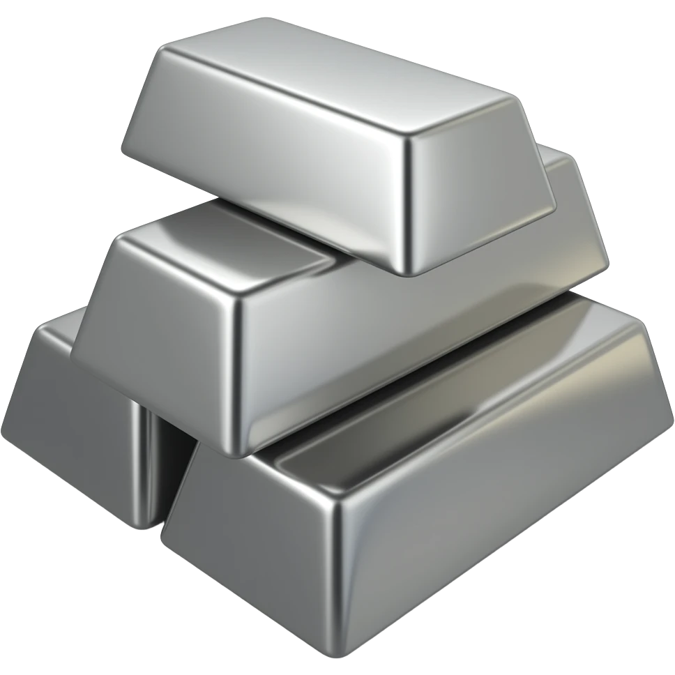 Silver Ingot bars emoji