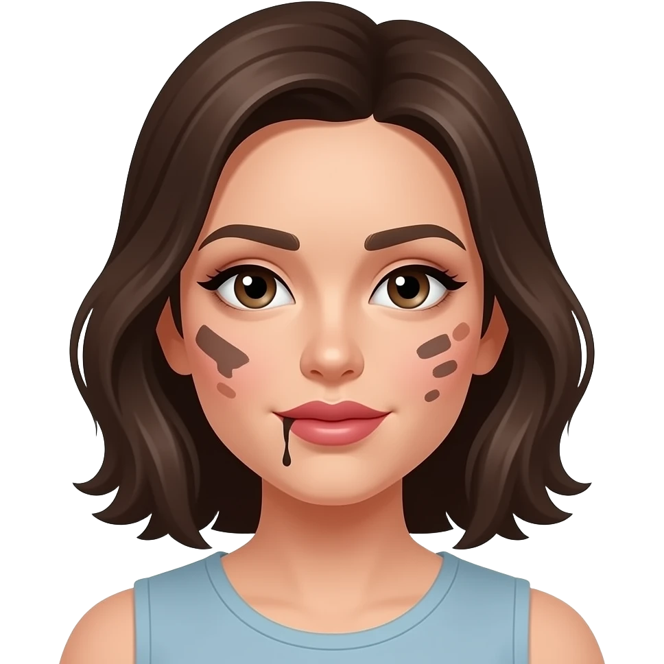 failed makeup woman emoji