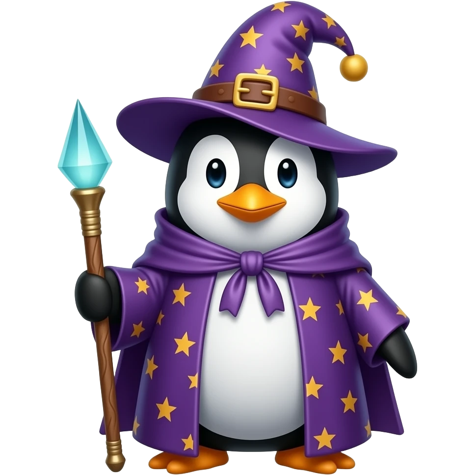 Penguin Wizard emoji