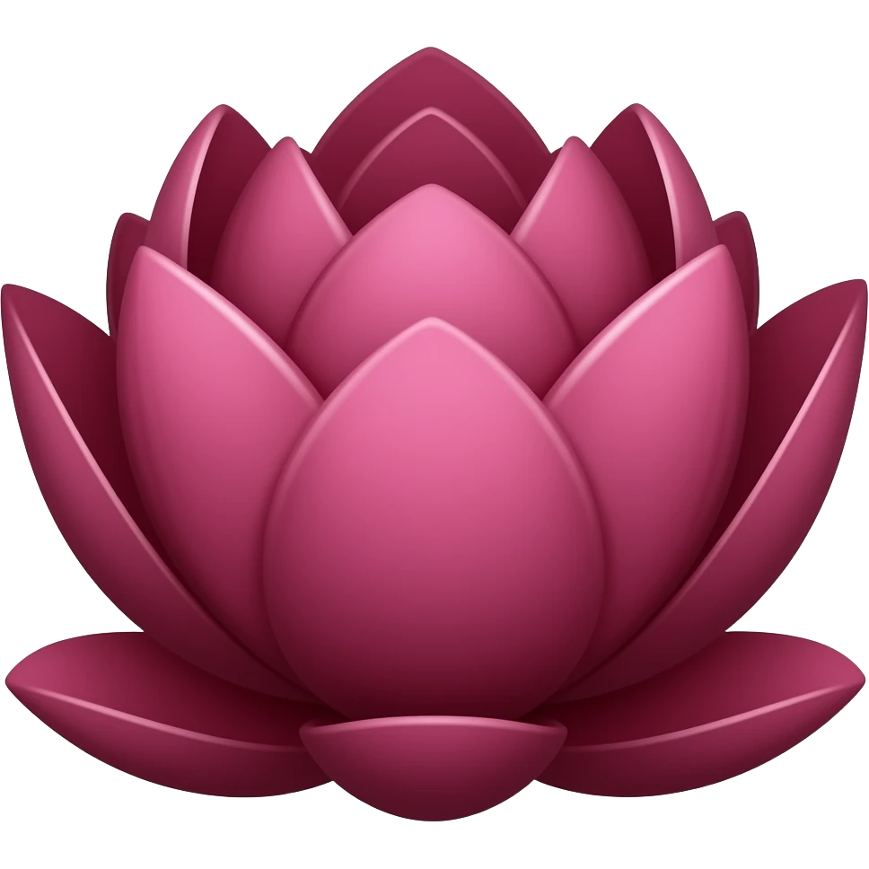 Dark pink color lotus emoji