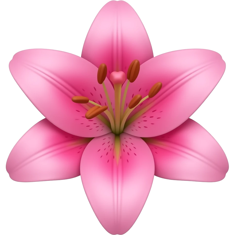 Pink lilly flower emoji