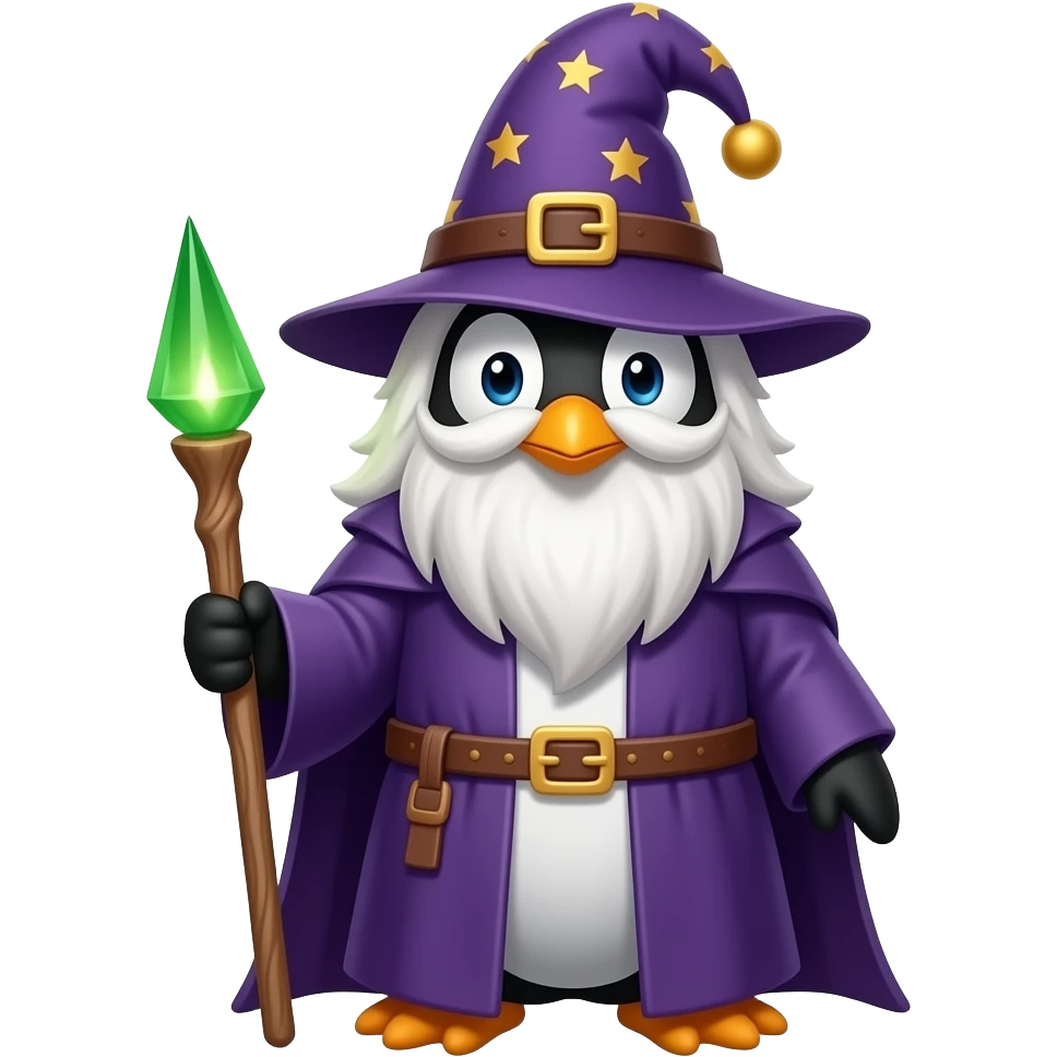 Penguin Wizard emoji