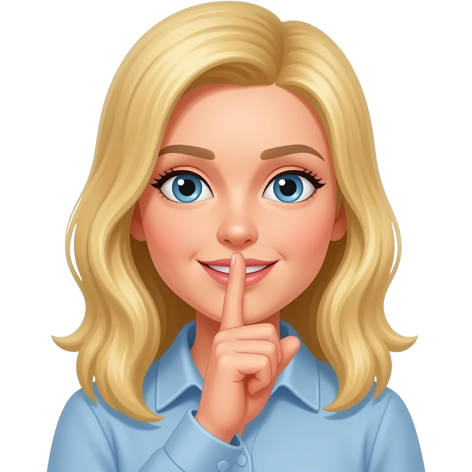 👱🤫 emoji