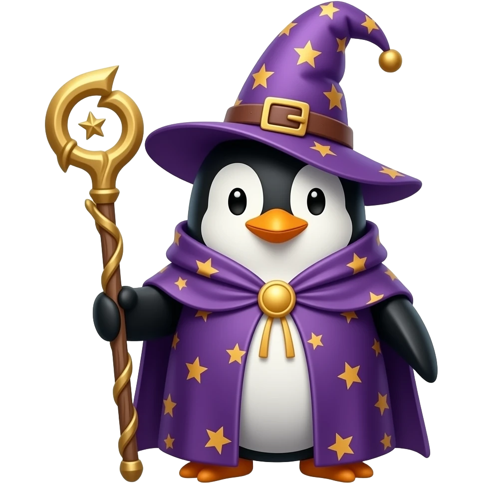 Penguin Wizard emoji