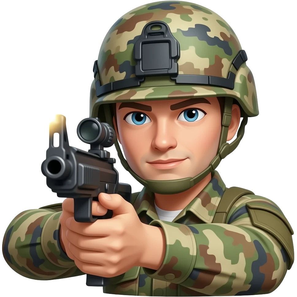 Піхотинець стріляє emoji
