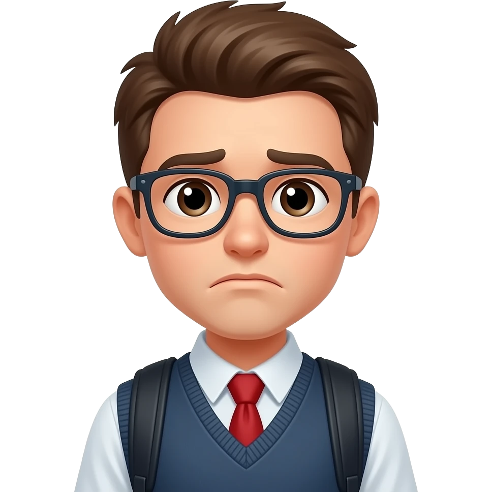 student not too much happy emoji