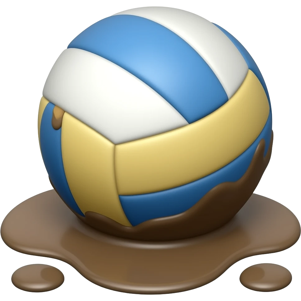 Mud volleyball emoji