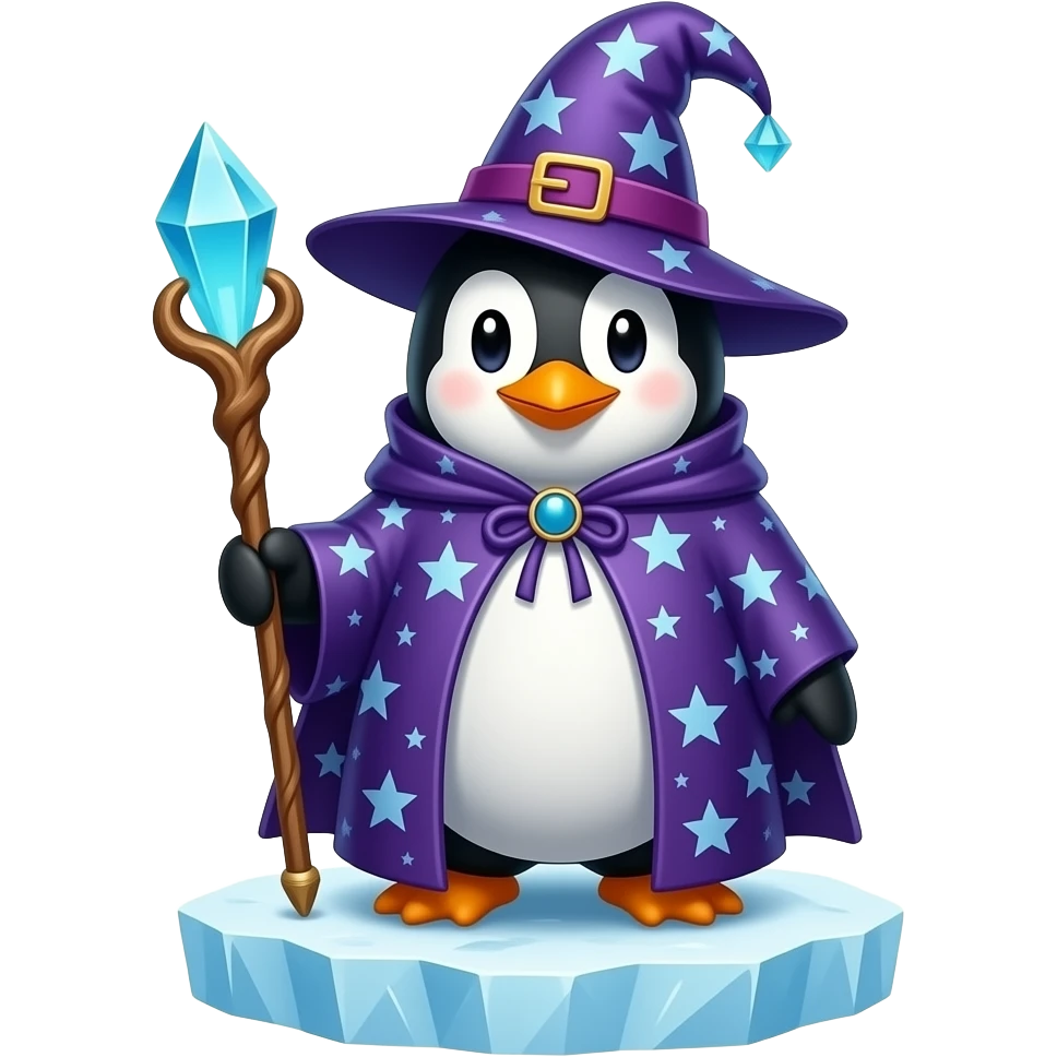 Penguin Wizard emoji
