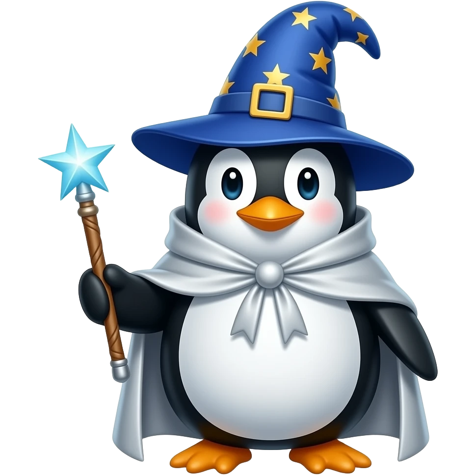 Penguin Wizard emoji