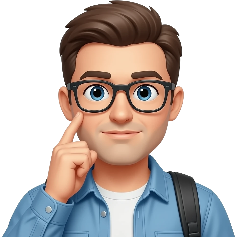 The tourist was thinking hard emoji