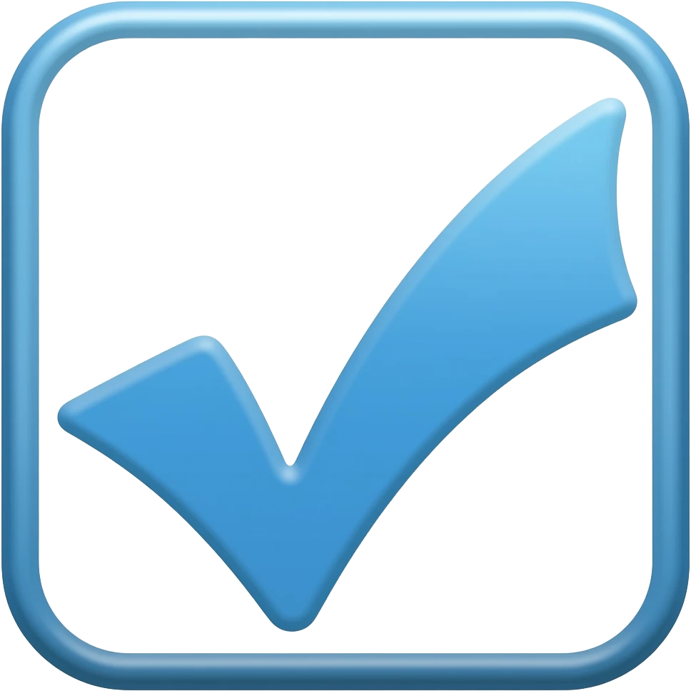Blue tick emoji