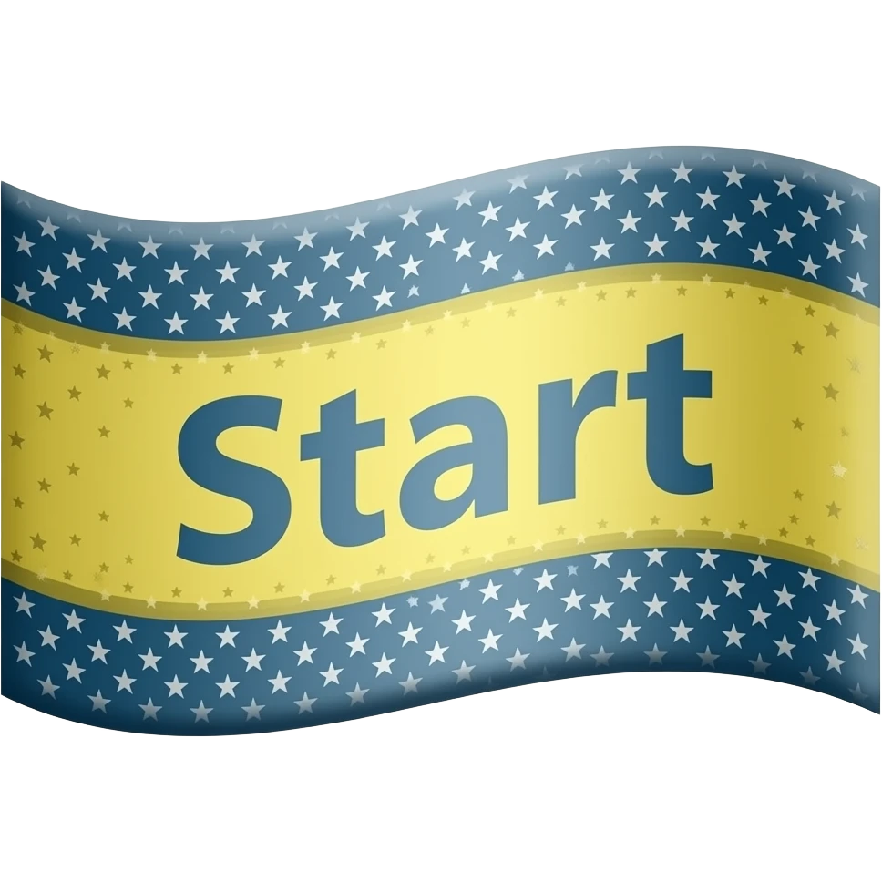 flag with start word emoji