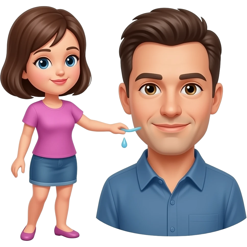 Frau pisst mann an emoji