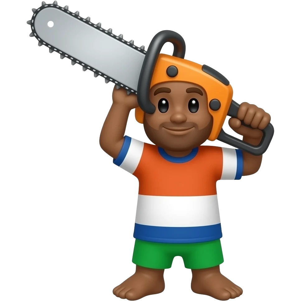 niger with a chainsaw in the head emoji