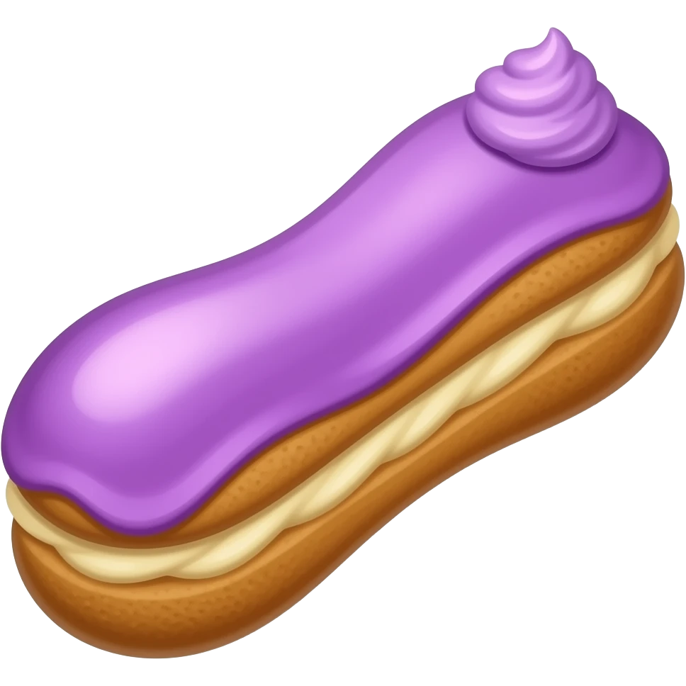 Эклер с фиолетовым кремом emoji