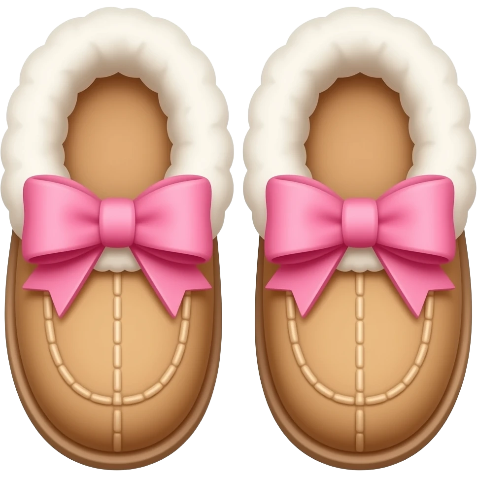 Ultra mini Uggs with pink bows emoji