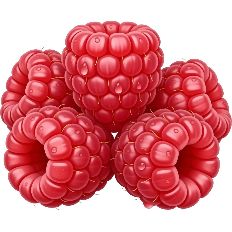Raspberry bunch ( 6 raspberries emoji | AI Emoji Generator
