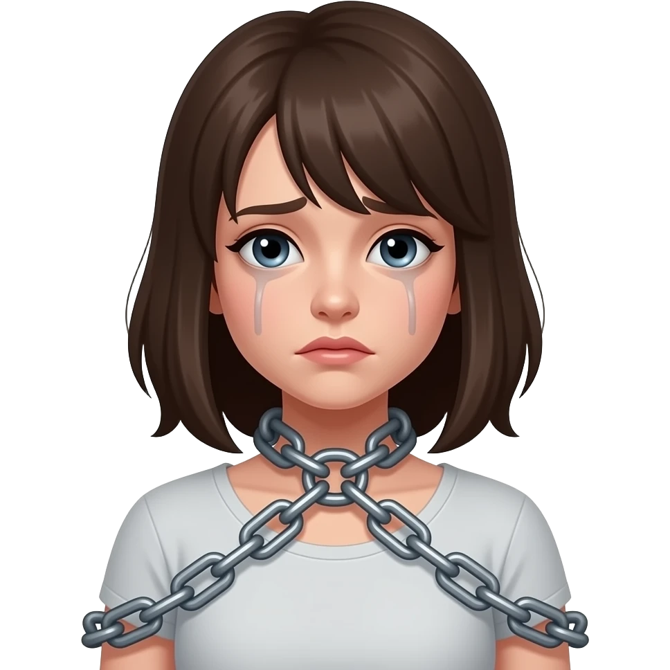Женщина грустная связанная скованная emoji