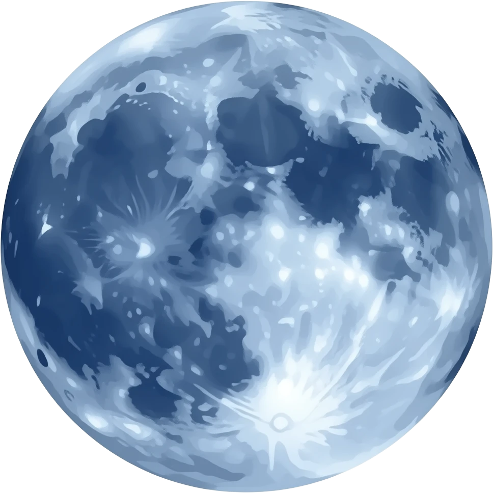 dark blue moon emoji
