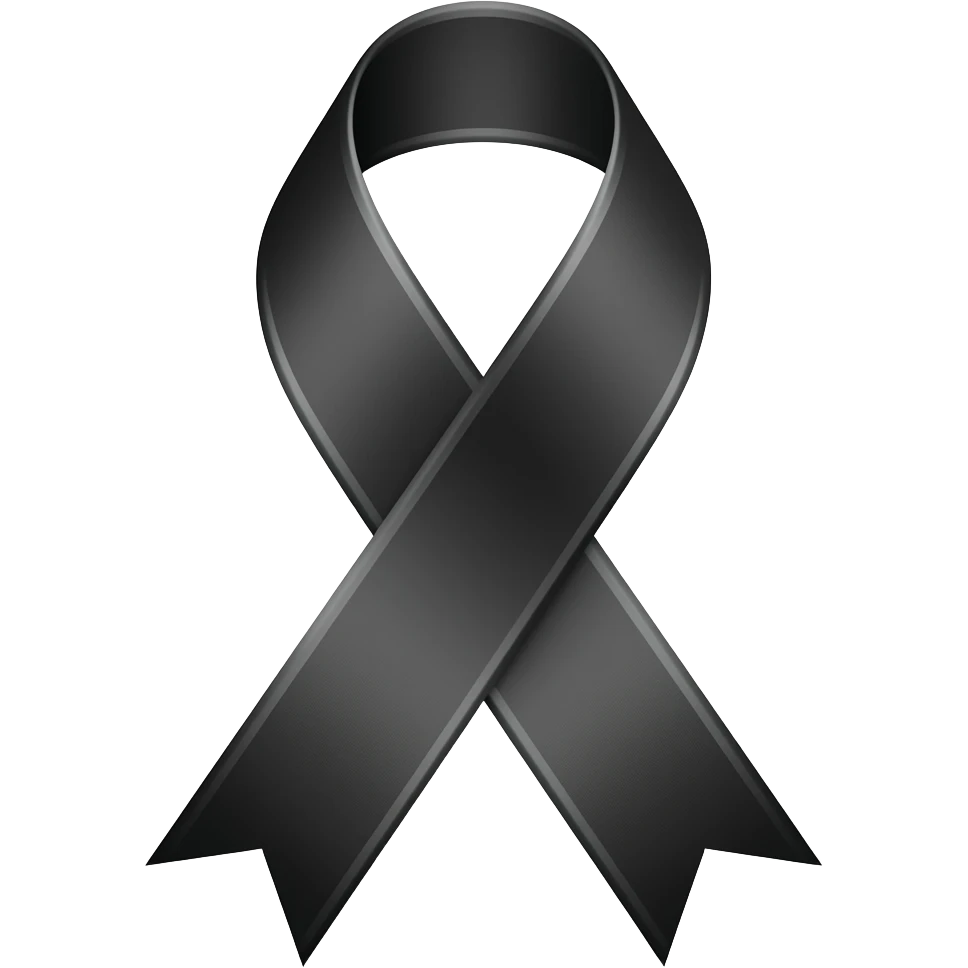 Listón negro emoji